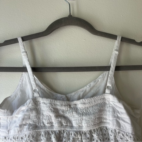 GAP Teen White Eyelet Tiered Sundress Size 10 Youth Summer Cotton Blend - Picture 12 of 12